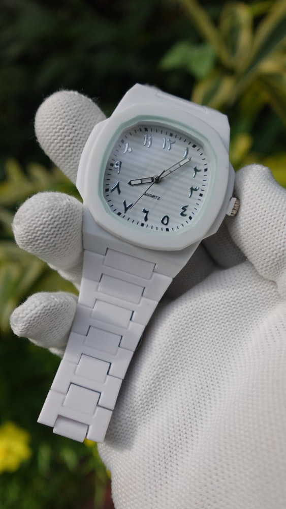 Trending Analog Watch with Arabic Numerals & Free Perfume