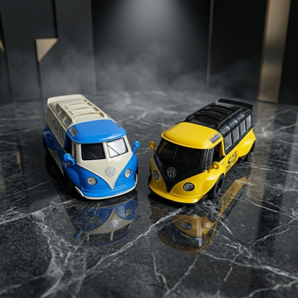 VW T1 Bus Miniature | 1:32 Scale Diecast Custom Yellow Speed Master Edition