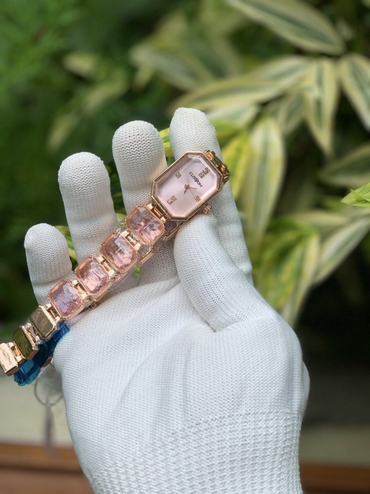 Custom Premium Square Dial Watch - Gemstone-Inspired Colors & Affordable Elegance