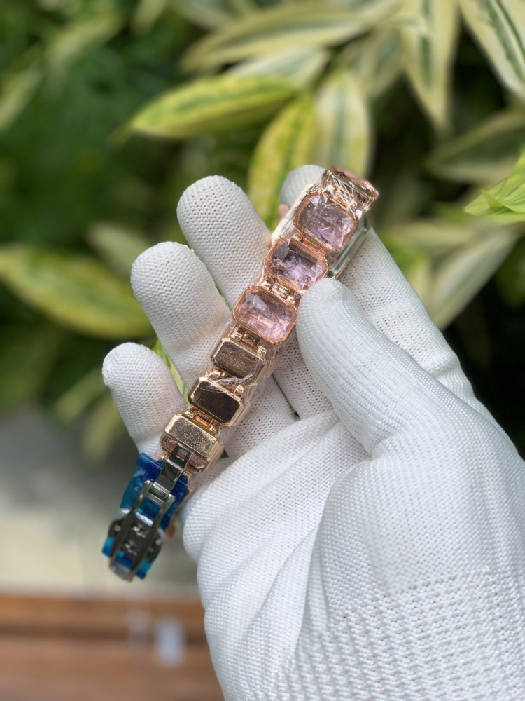 Custom Premium Square Dial Watch - Gemstone-Inspired Colors & Affordable Elegance