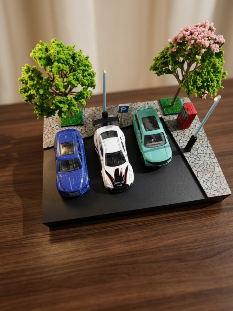 Exclusive Handcrafted 1:64 Scale Diorama & Metal Model Car Combo with a Free Analog Watch