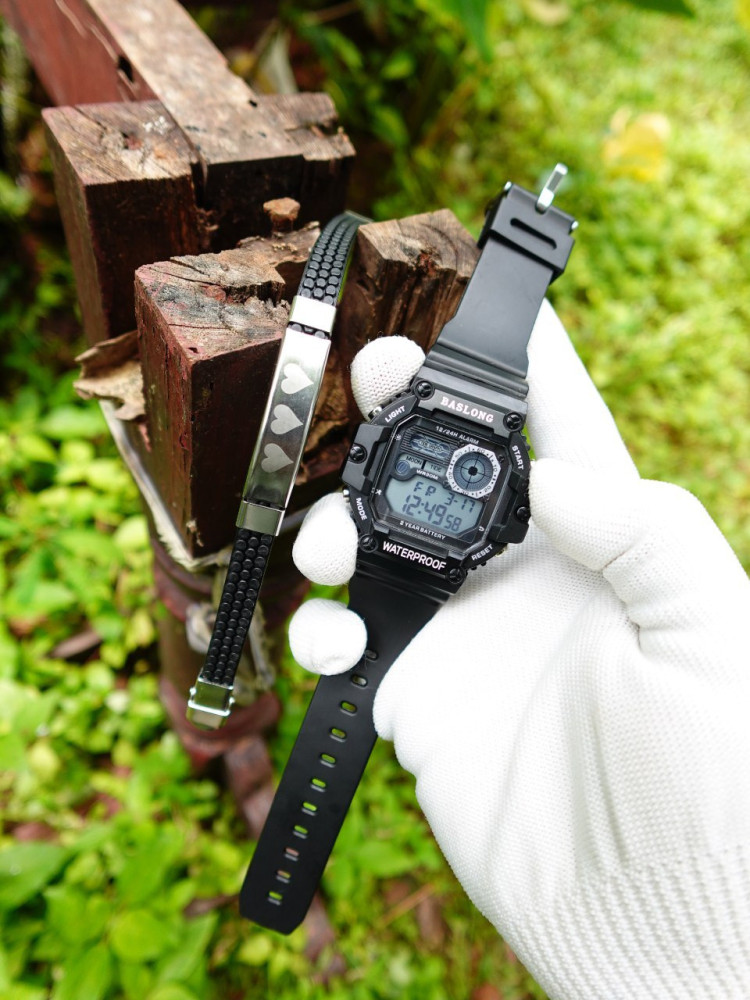 Trending Digital Watch & Bracelet Combo - Water Resistant & Premium Design, Just ₹499