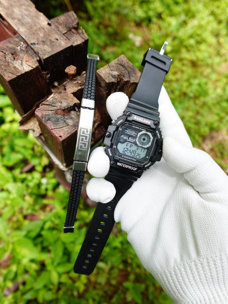 Trending Digital Watch & Bracelet Combo - Water Resistant & Premium Design, Just ₹499