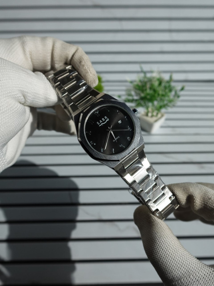 Elevate Your Style: Premium SABR Arabic Dial Stainless Steel Chain Watch