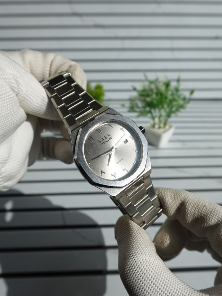 Elevate Your Style: Premium SABR Arabic Dial Stainless Steel Chain Watch