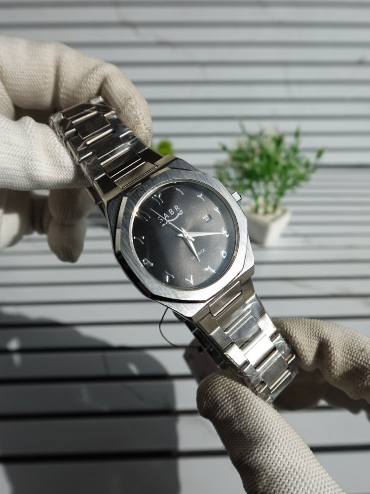 Elevate Your Style: Premium SABR Arabic Dial Stainless Steel Chain Watch