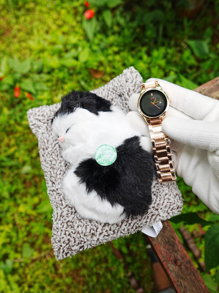 Trending Special Combo - Premium Girls' Chain Watch with a Sleeping Cat Toy