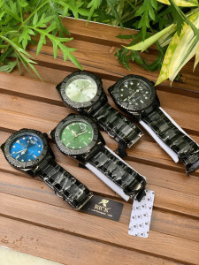 Rick Premium Rotating Bezel Watch - Glow-in-Dark, Date & Stainless Steel, Black