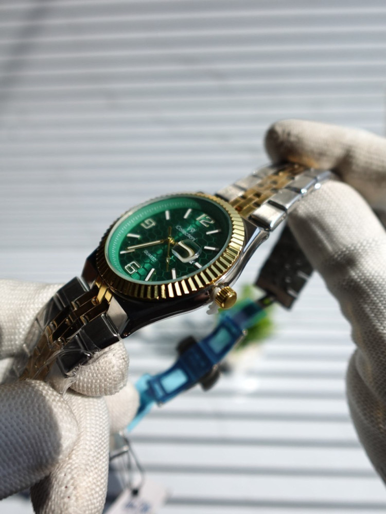 Luxury Dual-Tone Emerald Green Watch for Men – The Ultimate Power Statement