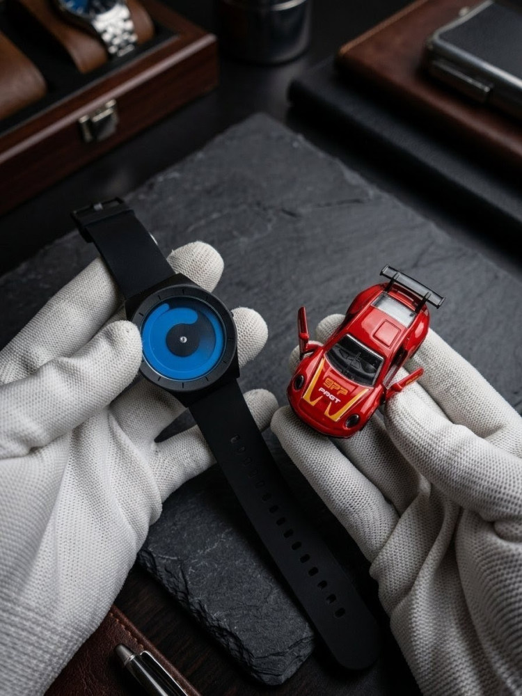 Ultimate Mystery Combo: Unique Concept Analog Watch + Premium 1:64 Porsche Miniature Car