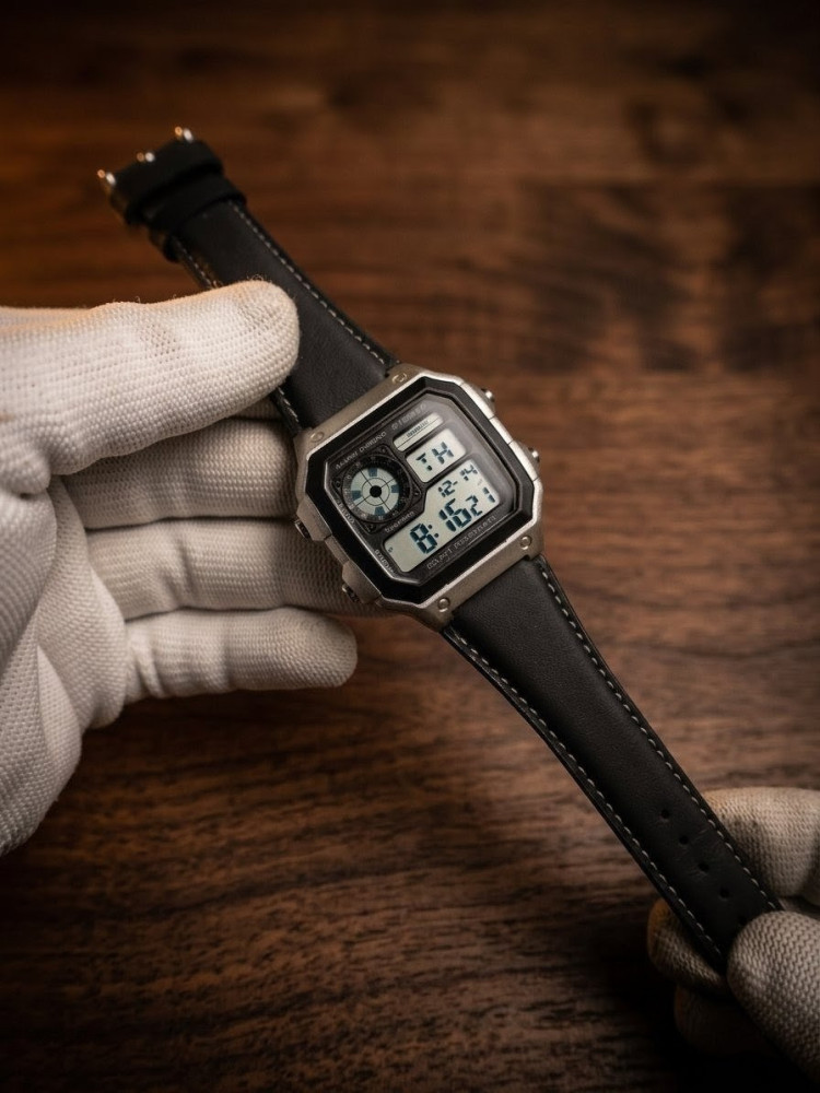 Retro Future: Premium Pioma Square Dial Digital Watch