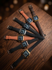 Retro Future: Premium Pioma Square Dial Digital Watch
