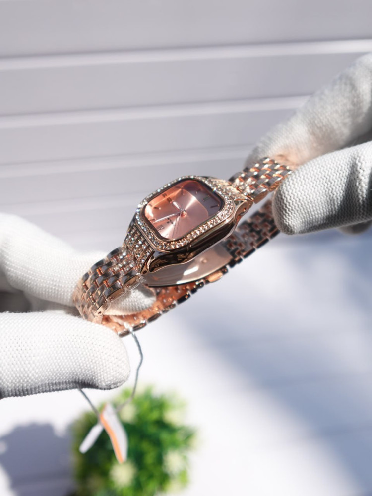 Crystal-Studded Premium Girls' Watch