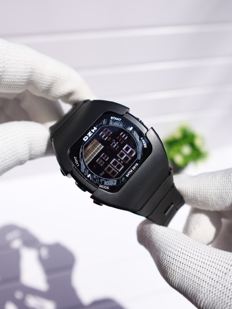 Unique Digital Watch & Gents Chain Bracelet Combo