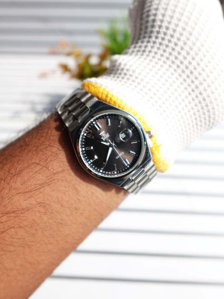 Twootime Elegance: The Ultimate Stainless Steel Watch & Necklace Duo