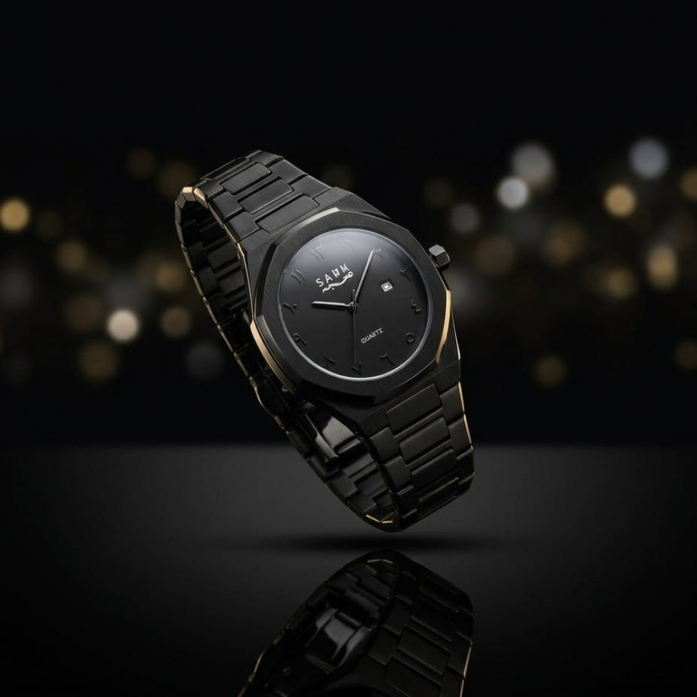 Elevate Your Style: Premium SABR Arabic Dial Stainless Steel Chain Watch