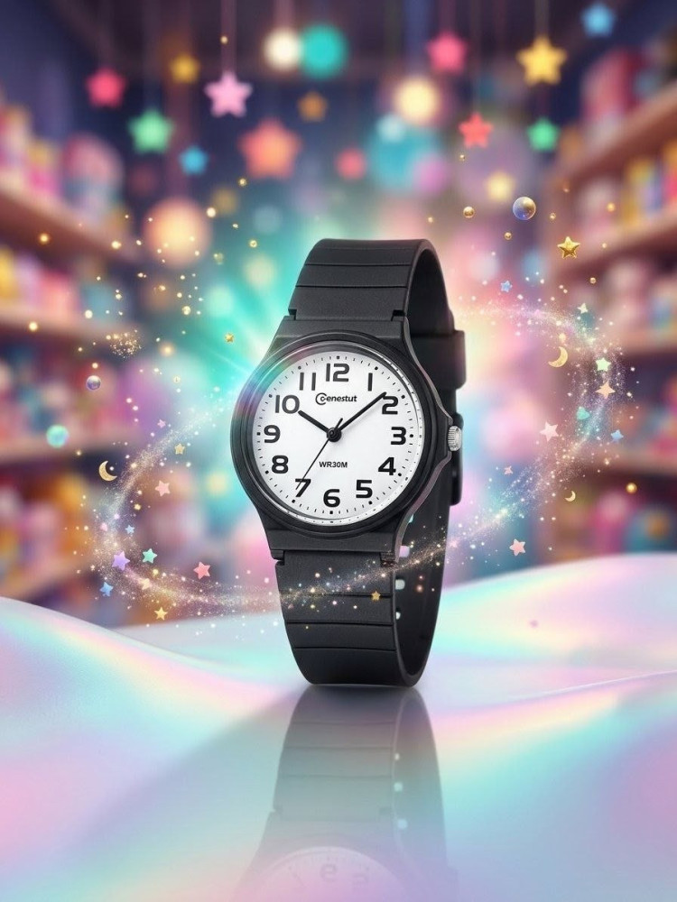 Premium Kids Analog Watch | 30M Water Resistant & Ultra-Durable Classic Matte Black