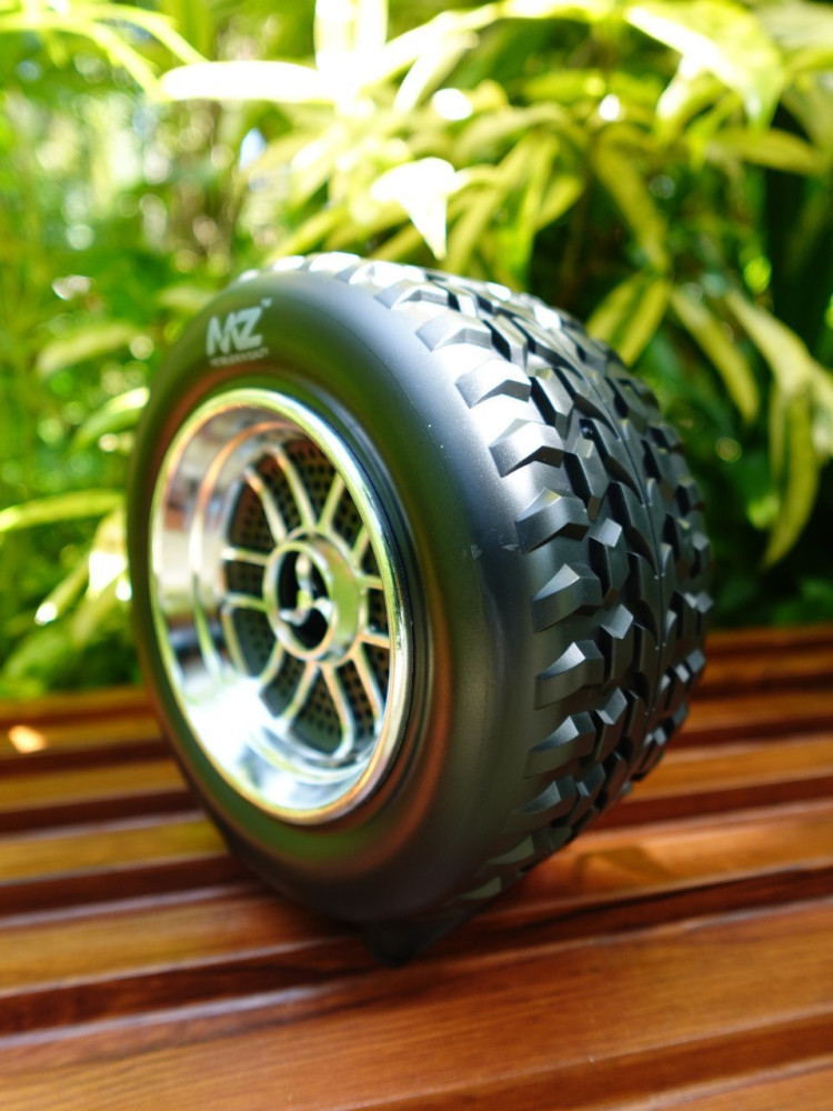 MZ Portable Speaker: Unique Alloy Wheel Design & Free Car