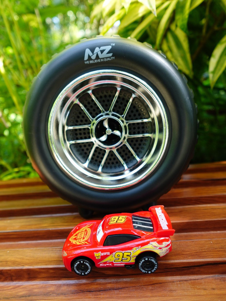 MZ Portable Speaker: Unique Alloy Wheel Design & Free Car