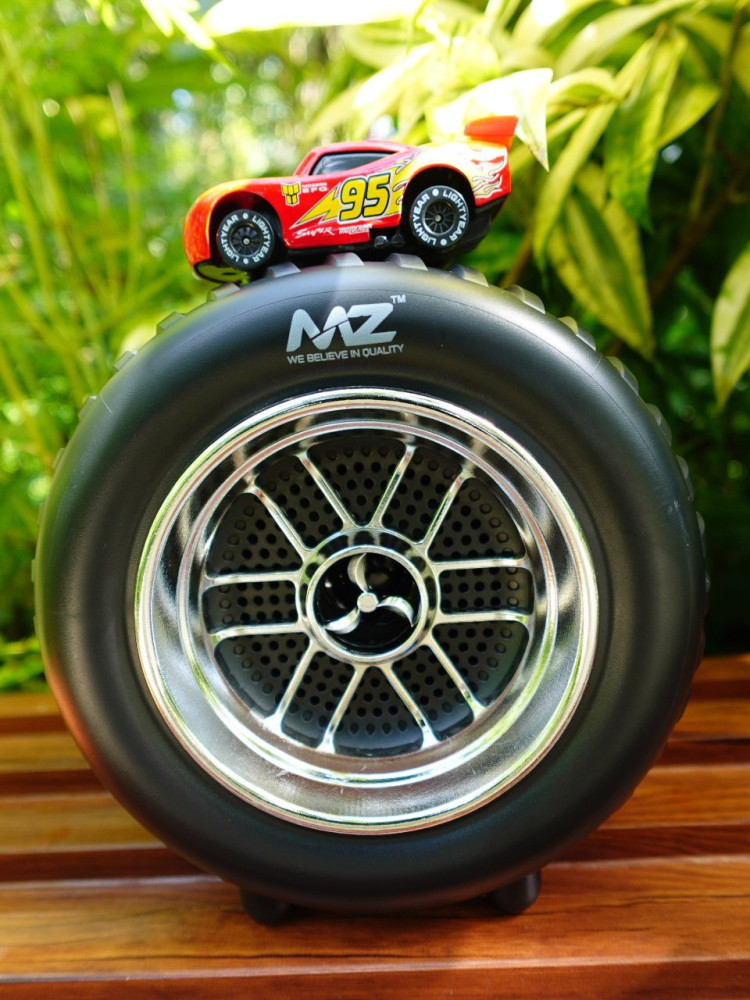 MZ Portable Speaker: Unique Alloy Wheel Design & Free Car
